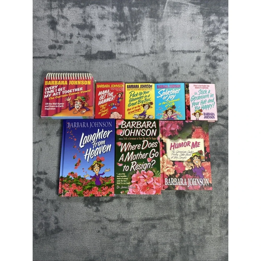 Barbara Johnson Books/Mini Lot of 8 HB/PB Christian Humor Geranium Lady Religion